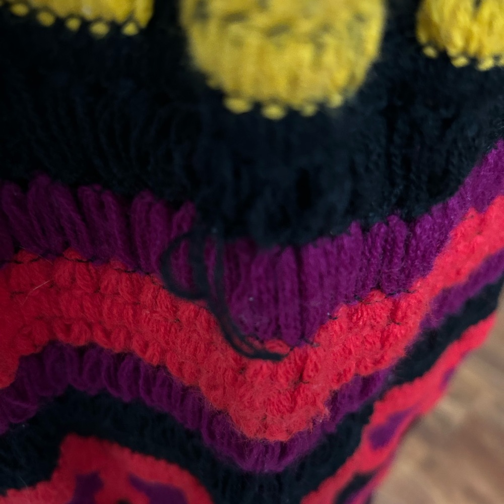 1960s true vintage Gay Gibson mod crochet colorful maxi dress sz- sm(?) lined - Picture 8 of 10